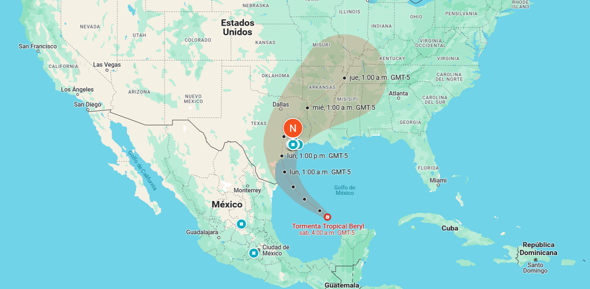 Alerta en Texas: Beryl impactaría como huracán