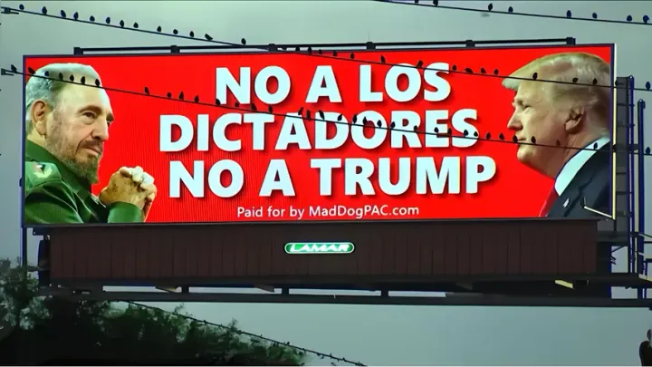 Publicidad que compara a Fidel Castro con Trump es un insulto a la comunidad cubana en Miami